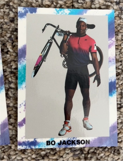 1990 Broder Bo Jackson Bo Knows Bicycling Promo Card — front