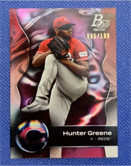 2023 Bowman Platinum #94 Hunter Greene — front