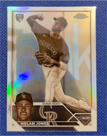 2023 Topps Chrome #43 Nolan Jones Negative Refractor Rookie Card — front