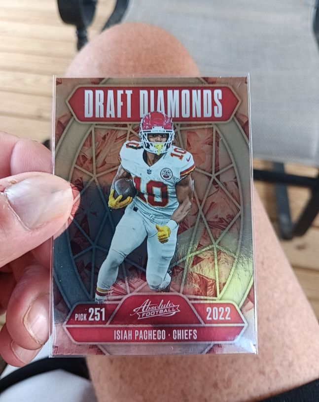2022 Panini Absolute Football Draft Diamonds #DD-IPO Isiah Pacheco — front