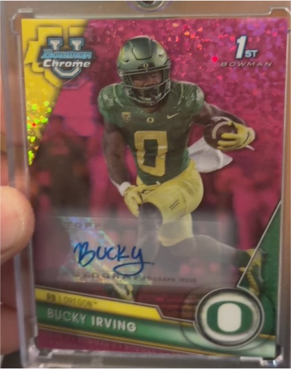 2023 Bowman Chrome University #153 Bucky Irving Oregon Ducks — front