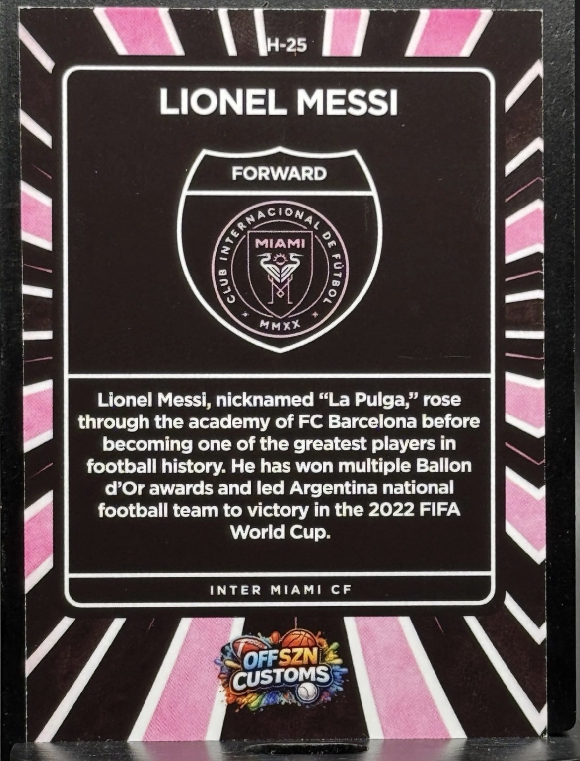2024 OffSzn Customs #H-25 Lionel Messi — front