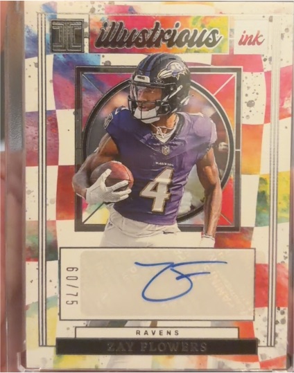 2025 Panini Impeccable Illustrious Ink #/75 Zay Flowers — front