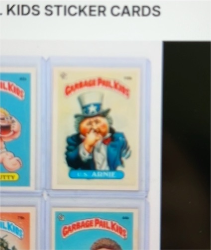 1986 Topps Garbage Pail Kids #113a US Arnie — front