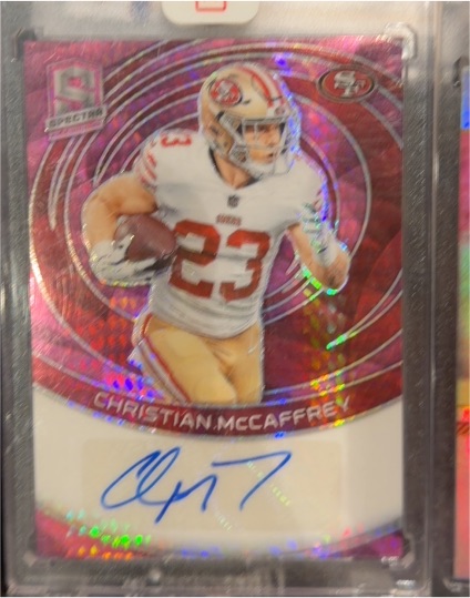 2023 Panini Spectra Neon Marble #85 Christian McCaffrey — front