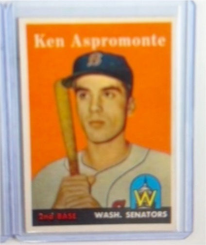 1958 Topps #405 Ken Aspromonte — front