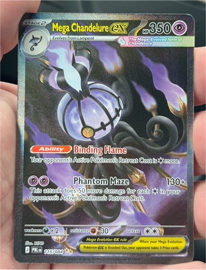 Mega Chandelure EX 115/084 Pitch Black — front