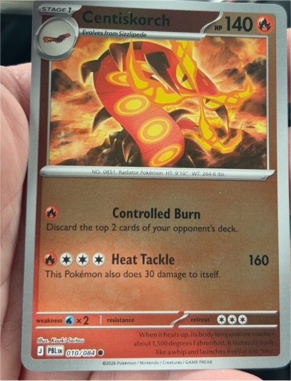 2026 Pokémon ME05: Pitch Black #010 Centiskorch — front