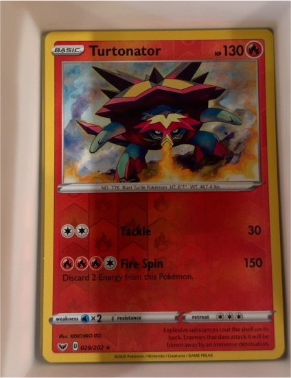 2020 Pokémon Sword & Shield #29 Turtonator — front
