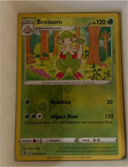 2021 Pokemon Fusion Strike #005 Breloom — front