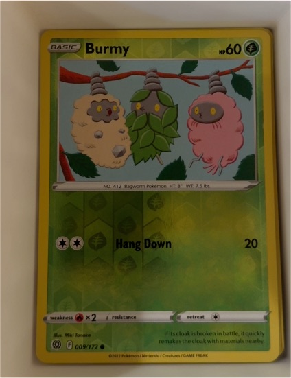 2022 Pokemon Sword & Shield: Brilliant Stars #009 Burmy — front