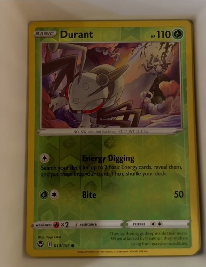 2022 Pokemon TCG Durant 013/195 — front