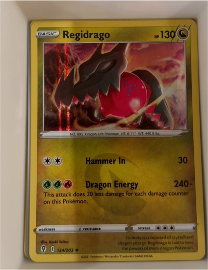 2021 Pokémon SWSH07: Evolving Skies #124 Regidrago — front