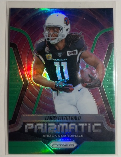 2025 Panini Prizm #14 Larry Fitzgerald Prizmatic Green — front