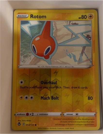 2022 Pokémon Silver Tempest #53 Rotom — front