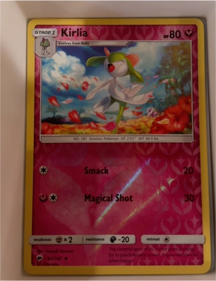 2017 Pokémon Sun & Moon Burning Shadows #92 Kirlia — front