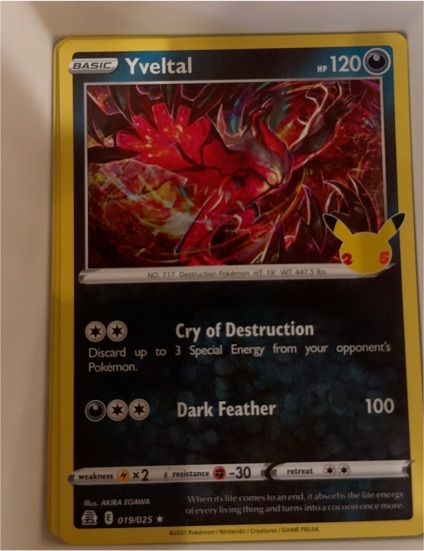 2021 Pokémon Celebrations #019 Yveltal — front