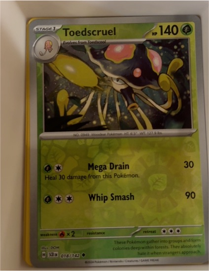 2024 Pokemon Scarlet & Violet Stellar Crown #18 Toedscruel — front