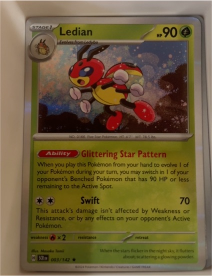 2024 Pokémon SV07: Stellar Crown #003 Ledian — front