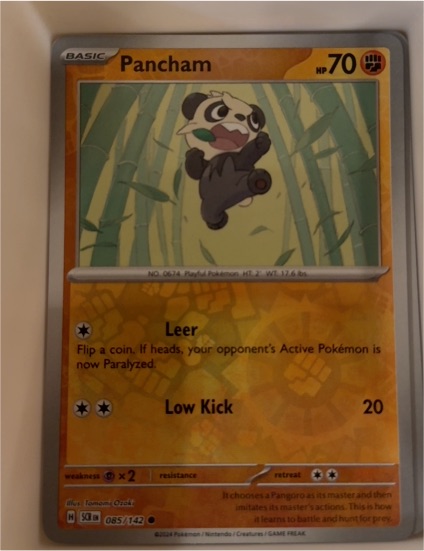 2022 Pokemon SV07: Stellar Crown #085 Pancham — front