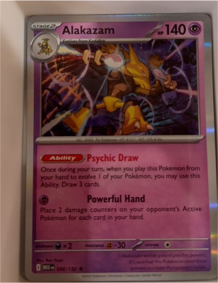 2021 Pokémon ME01 Mega Evolution #056 Alakazam — front