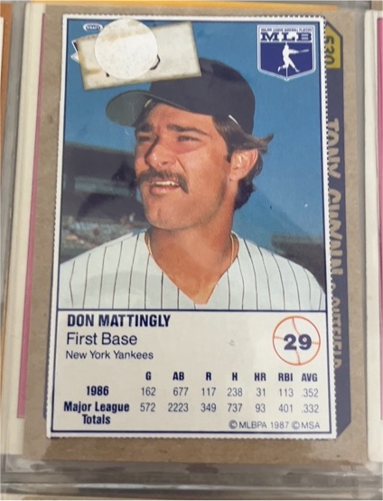1987 Kraft Home Plate Heroes #29 Don Mattingly — front