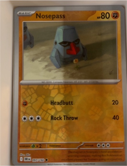 2025 Pokémon #097 Nosepass — front