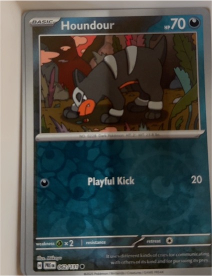 2025 Pokémon Prismatic Evolutions #062 Houndour — front