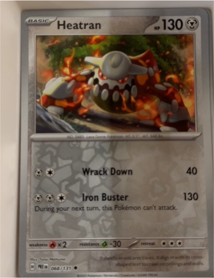 2019 Pokémon SWSH Prismatic Evolutions #068 Heatran — front