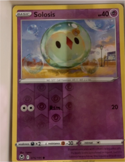 2022 Pokémon Sword & Shield Silver Tempest #076 Solosis — front
