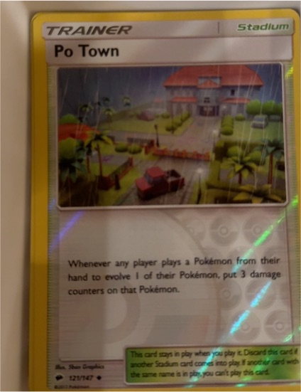 2017 Pokémon Burning Shadows #121 Po Town — front