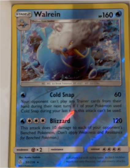 2019 Pokémon Cosmic Eclipse #52 Walrein — front