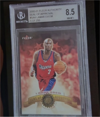 2000-01 Fleer Authority Seal of Approval #SA4 Lamar Odom — front