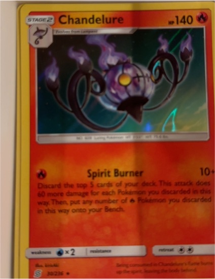 2019 Pokemon TCG Unified Minds #30 Chandelure — front