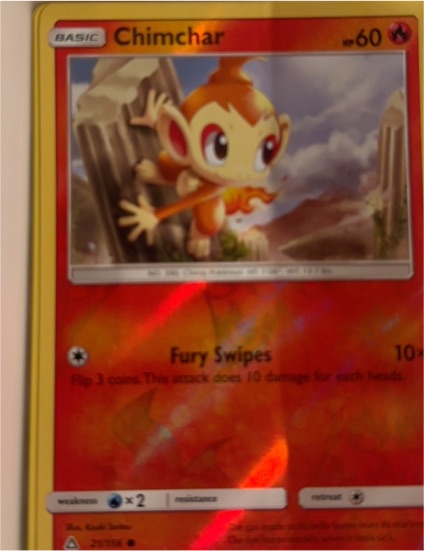 2018 Pokémon Ultra Prism #21 Chimchar — front