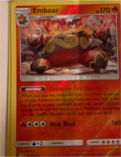 2019 Pokemon TCG Cosmic Eclipse #33 Emboar — front