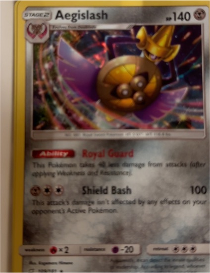 2019 Pokemon Sun & Moon Team Up #109 Aegislash — front