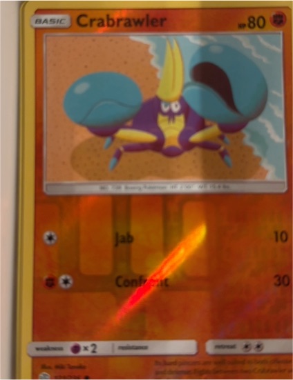 2019 Pokémon Cosmic Eclipse #121 Crabrawler — front