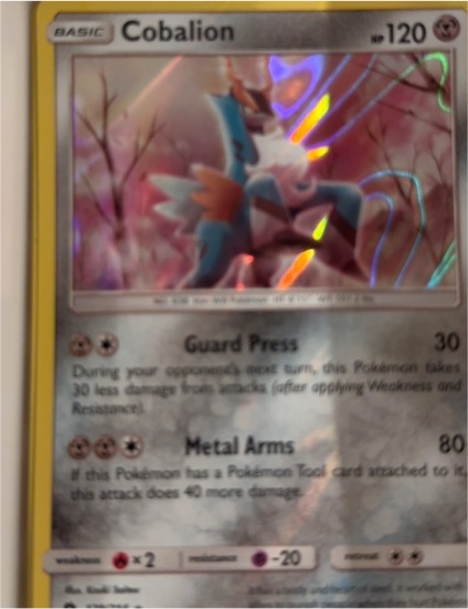 2018 Pokémon Sun & Moon Lost Thunder #129 Cobalion — front