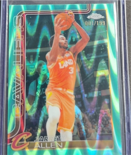 2025-26 Topps Chrome Update #57 Jarrett Allen RayWave Refractor — front