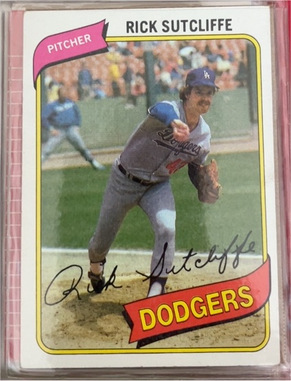 1980 Topps #544 Rick Sutcliffe Rookie Los Angeles Dodgers — front