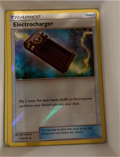 2019 Pokémon SM Team Up #139 Electrocharger — front