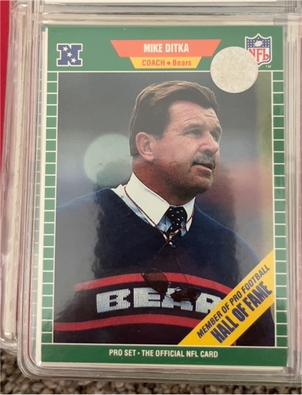 1989 Pro Set #53b Mike Ditka With HOF banner — front