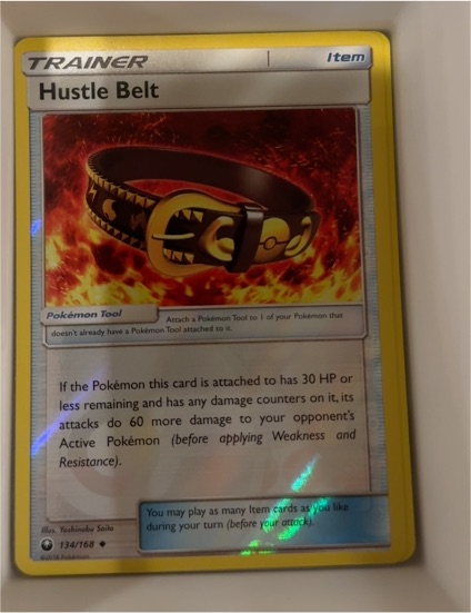 2018 Pokémon Celestial Storm #134 Hustle Belt — front