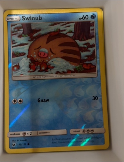 2017 Pokémon Crimson Invasion #19 Swinub — front