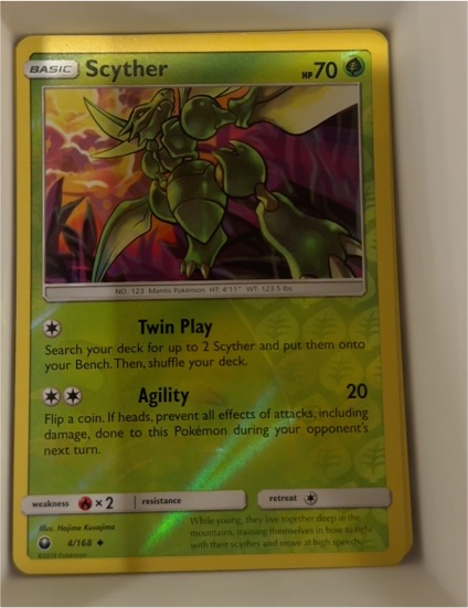 2017 Pokémon Celestial Storm #4 Scyther — front