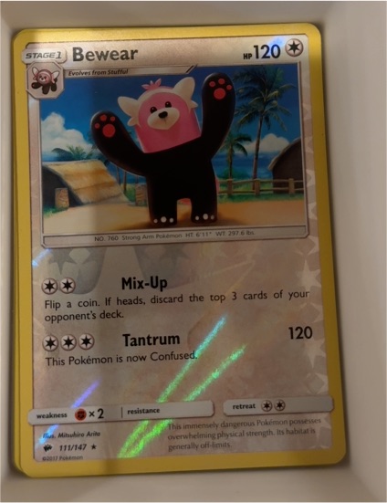 2017 Pokemon Burning Shadows #111 Bewear — front