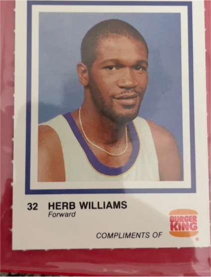 1989 Burger King Herb Williams #32 — front