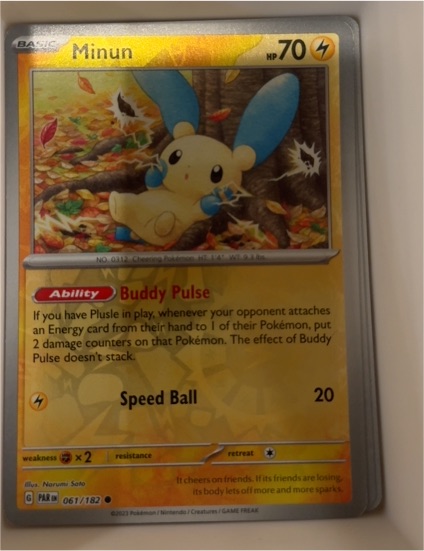 2023 Pokémon SV04: Paradox Rift #061 Minun — front