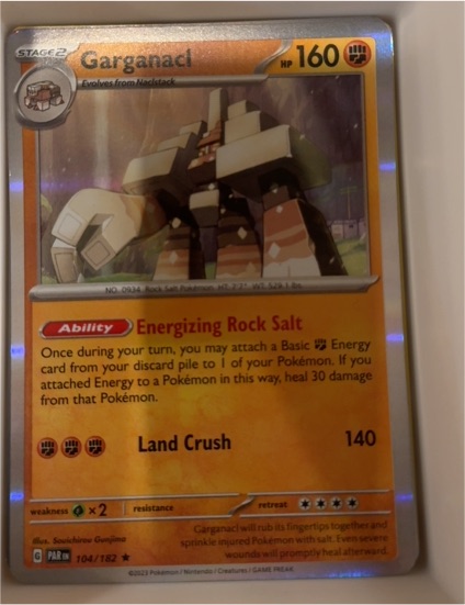 2023 Pokémon Scarlet & Violet Paradox Rift #104 Garganacl — front